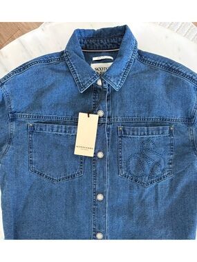 Scotch & Soda Blue Relaxed Denim Jacket